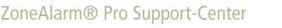 ZoneAlarm® Pro Support-Center