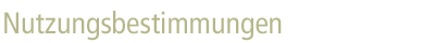 Nutzungsbestimmungen