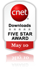 CNET 5 Star Award