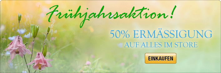 Frühjahrsaktion!50% ERMÄSSIGUNG, Auf alles im Store