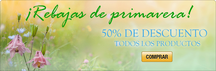 ¡Rebajas de primavera! 50% DE DESCUENTO, Todos los productos