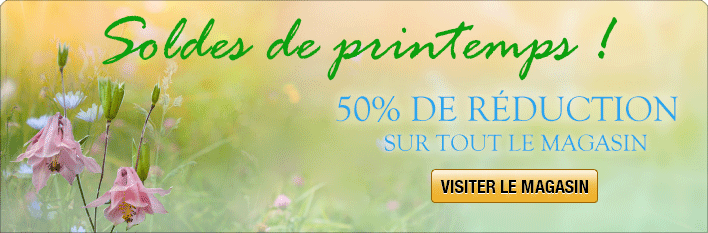 Soldes de printemps! 50% DE RÉDUCTION, sur tout le magasin