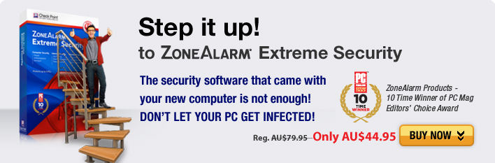 Step it up! to ZoneAlarm Extreme Security.