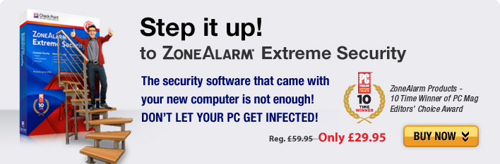 Step it up! to ZoneAlarm Extreme Security.