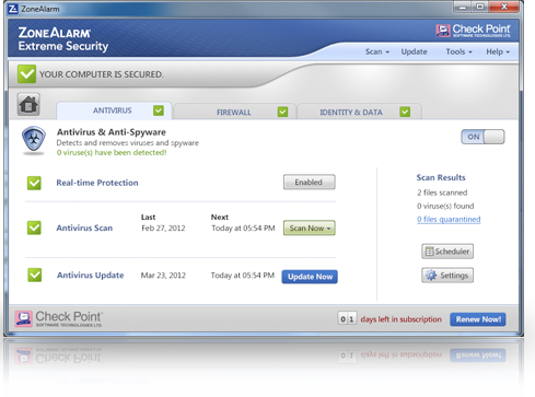 ZoneAlarm Extreme Security Screenshot