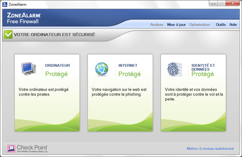 ZoneAlarm Capture d’écran