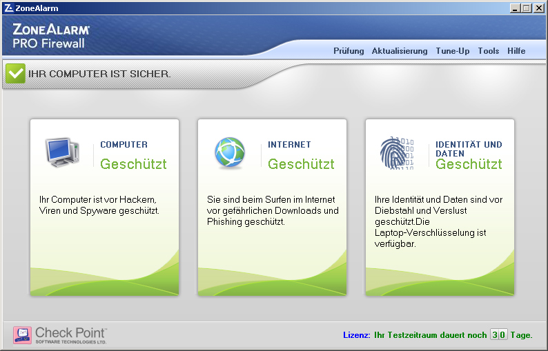 ZoneAlarm PRO Firewall Screenshot