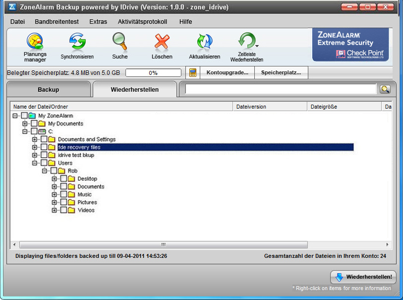 ZoneAlarm PRO Firewall Screenshot