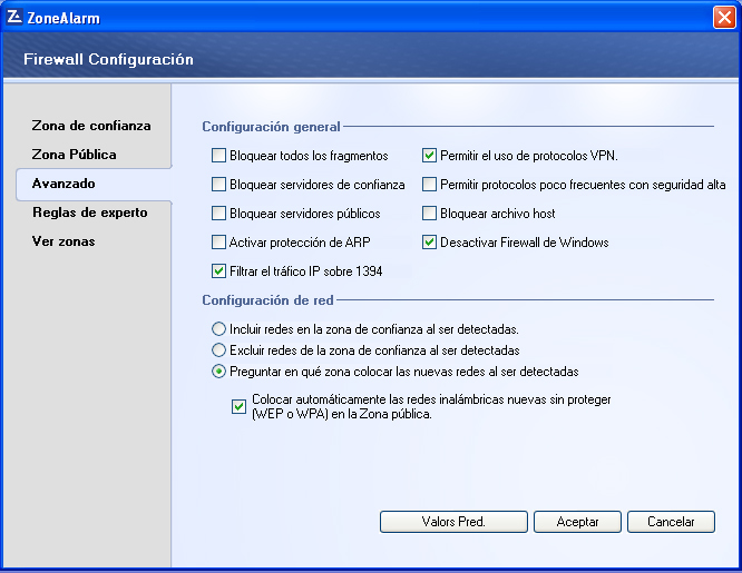 ZoneAlarm Internet Security Captura de pantalla