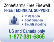 ZoneAlarm Free Firewall Technical Support