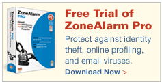 Free Trial of ZoneAlarm Pro