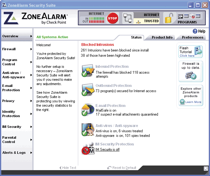 ZoneAlarm Security Suite