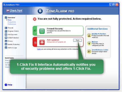 Zone Alarm Screen Shot